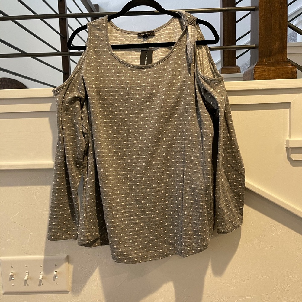 Lane Bryant cold shoulder blouse